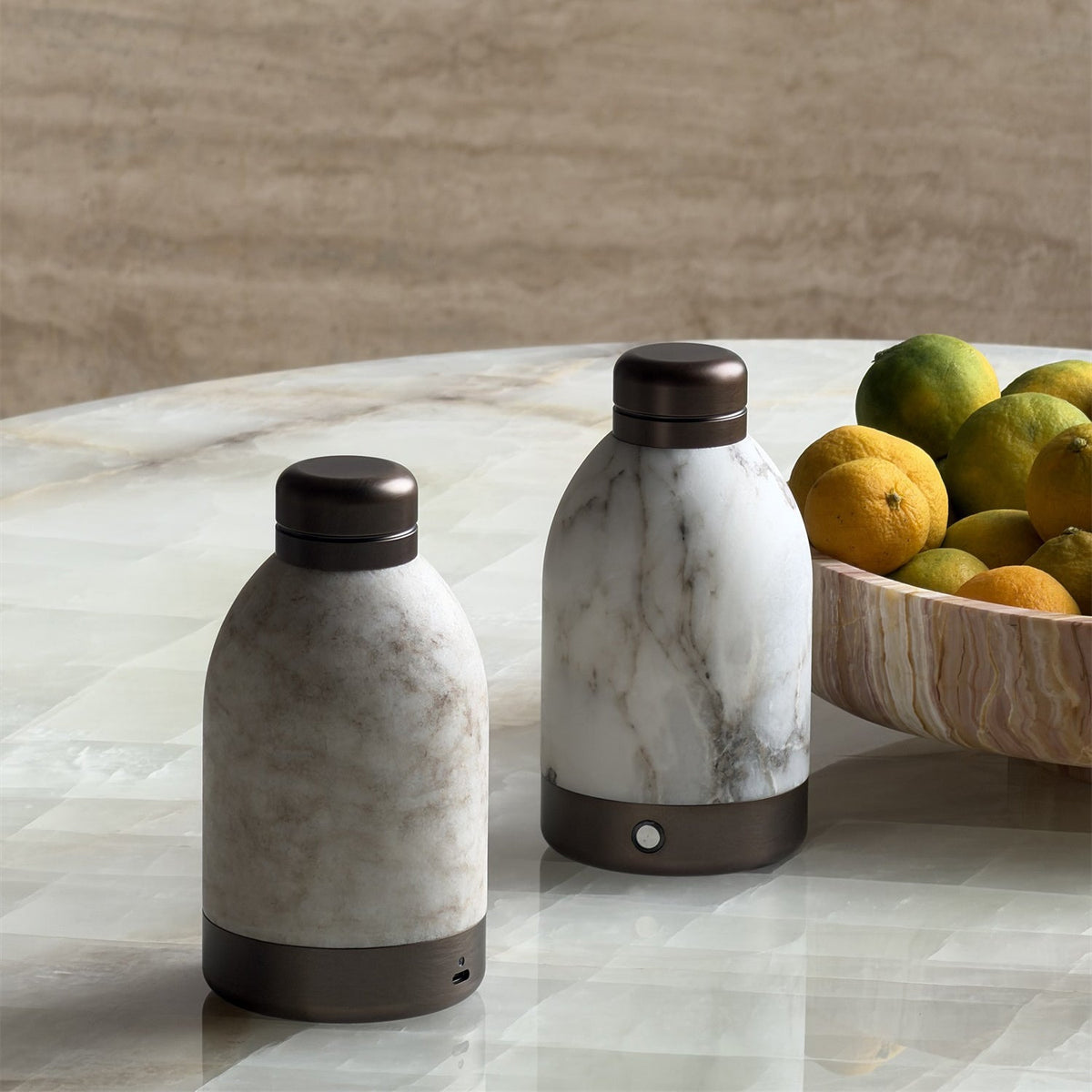 Capsule Marble Table Lamp (Built-in Battery)