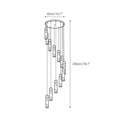 Celestial Alabaster Cascade Chandelier