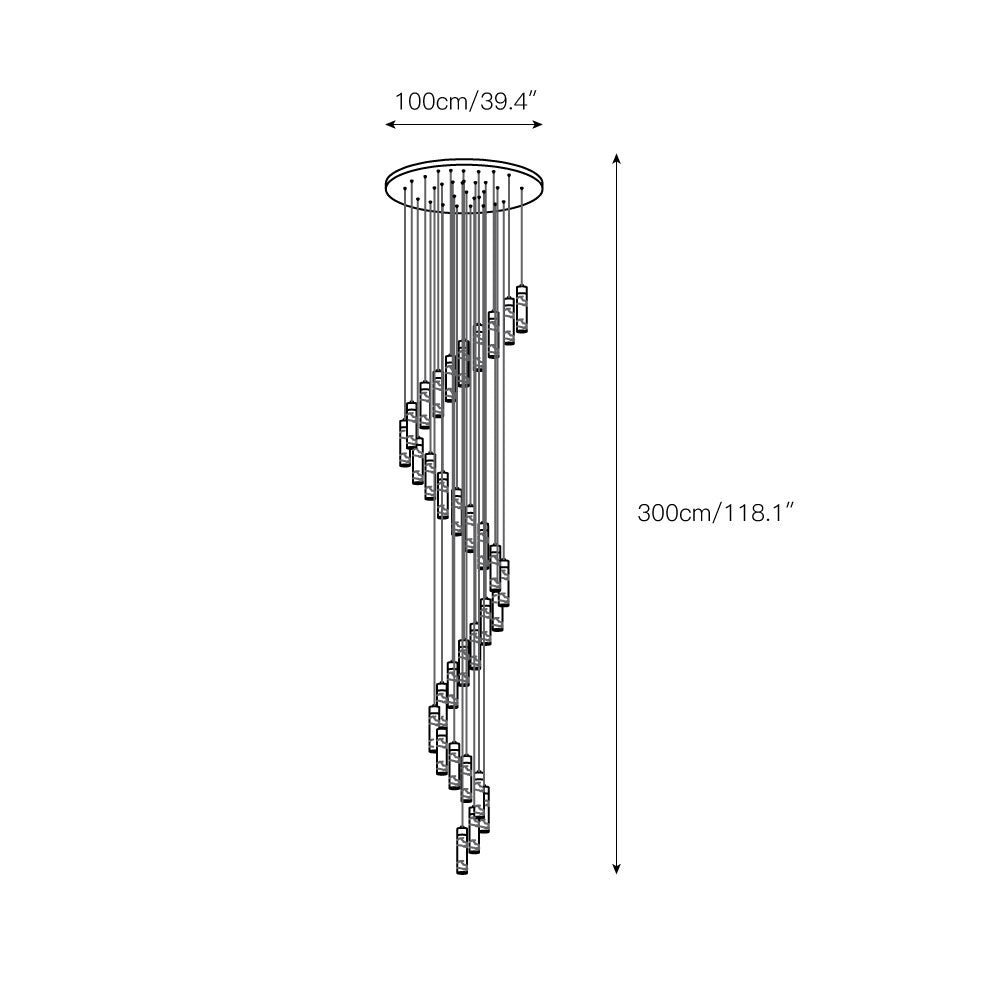 Celestial Alabaster Cascade Chandelier