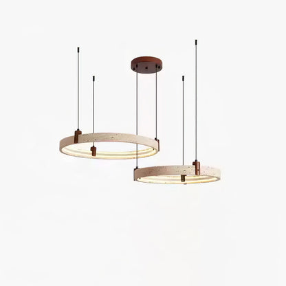 Celestial Orbit Travertine Chandelier