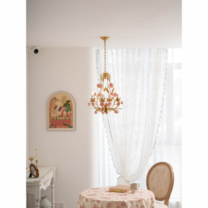 Ceramic Rose Chandelier