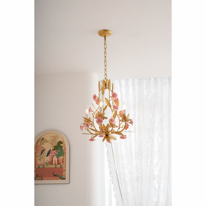 Ceramic Rose Chandelier
