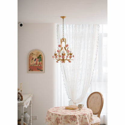 Ceramic Rose Chandelier