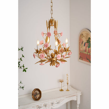 Ceramic Rose Chandelier
