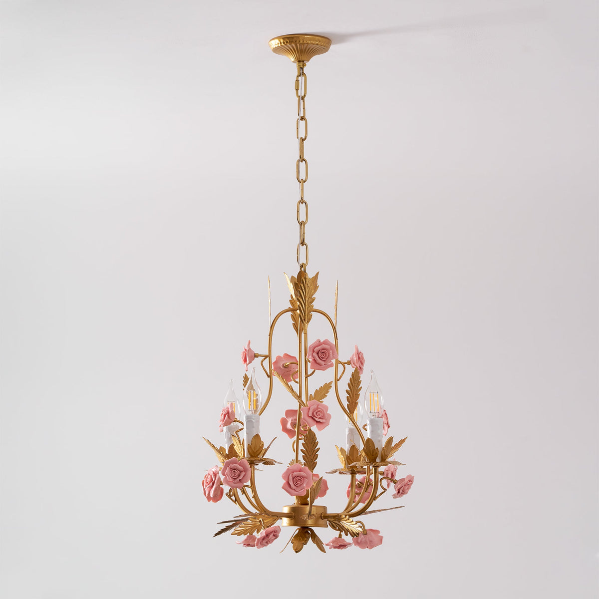 Ceramic Rose Chandelier
