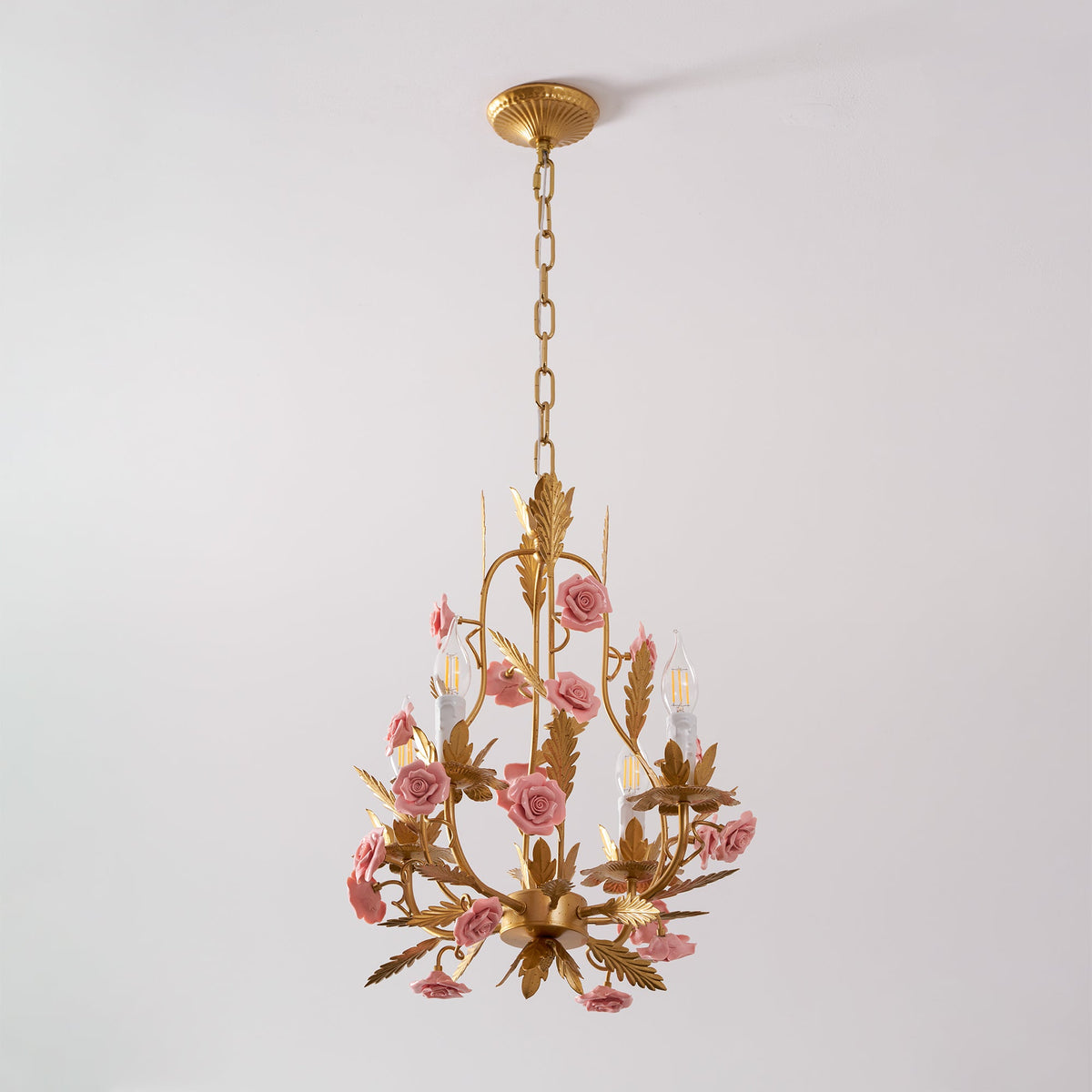 Ceramic Rose Chandelier
