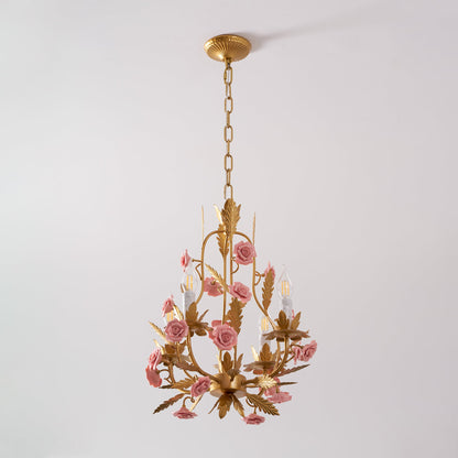 Ceramic Rose Chandelier