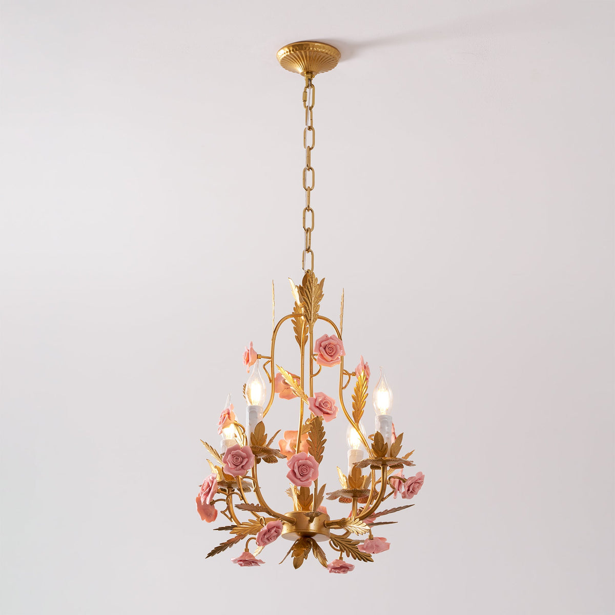 Ceramic Rose Chandelier