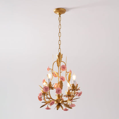 Ceramic Rose Chandelier