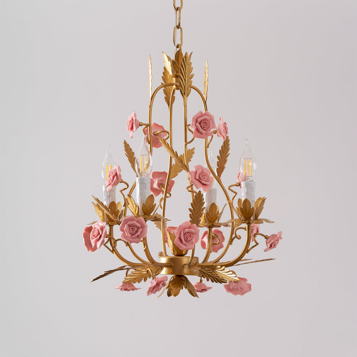 Ceramic Rose Chandelier