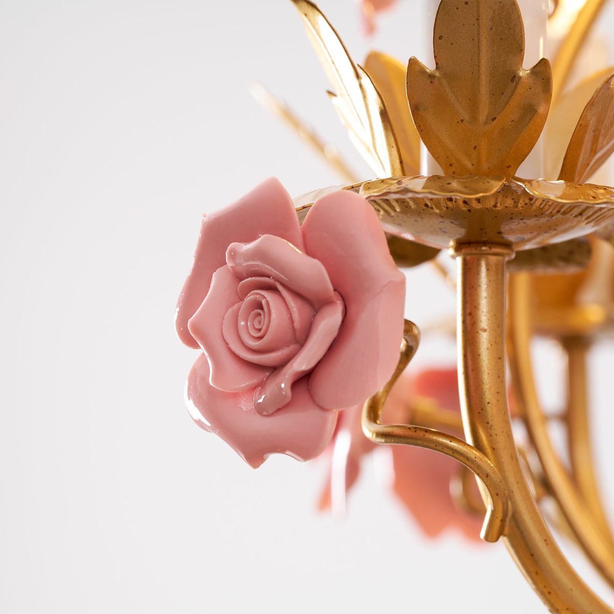 Ceramic Rose Chandelier