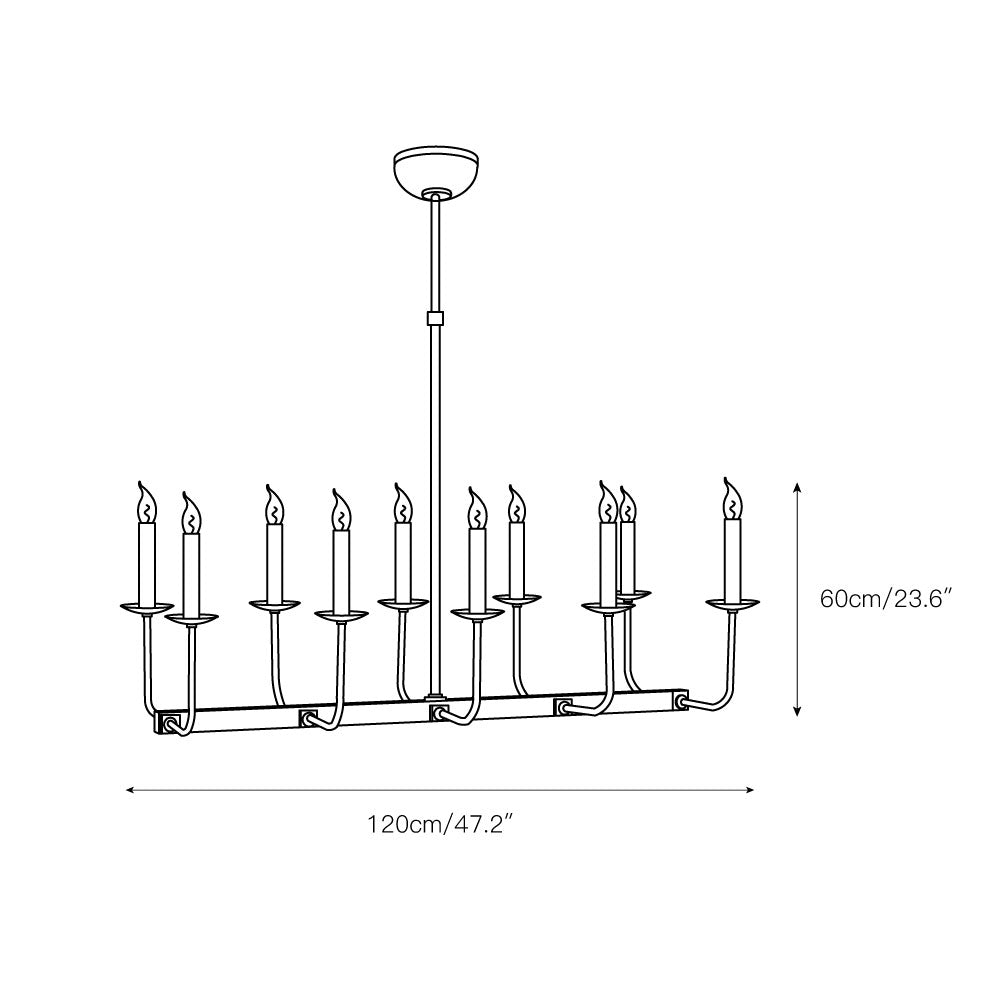 Chapman & Myers Linear Chandelier
