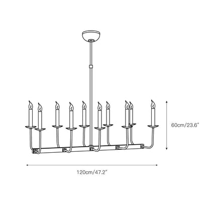 Chapman & Myers Linear Chandelier