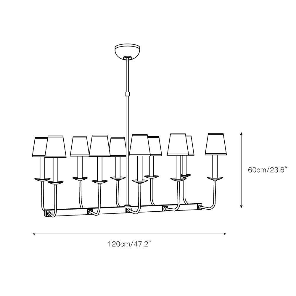 Chapman & Myers Linear Chandelier