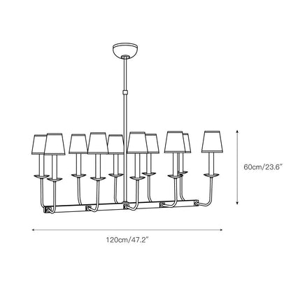 Chapman & Myers Linear Chandelier
