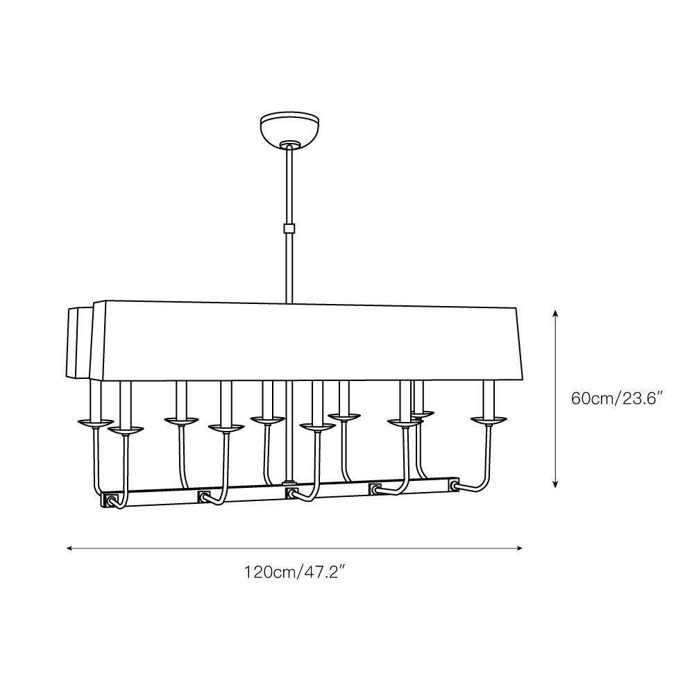 Chapman & Myers Linear Chandelier