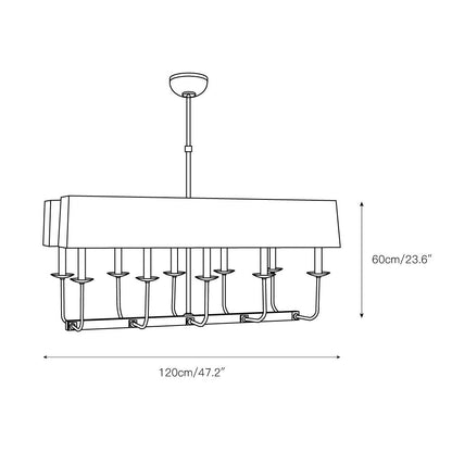 Chapman & Myers Linear Chandelier