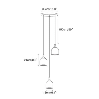 Chart Alabaster Cluster Chandelier