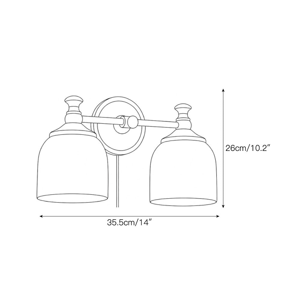 Chart Glass Plug-in Wall Sconce