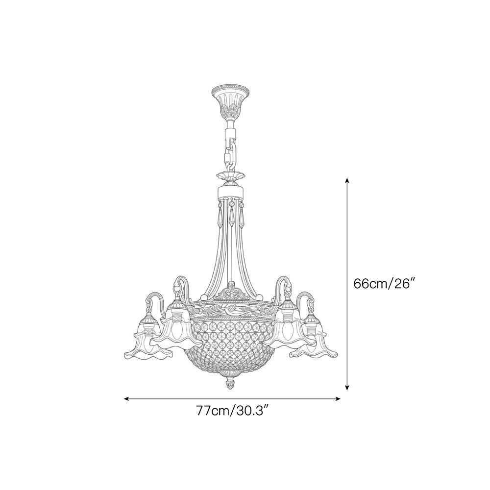 Cliveden Tulip Basket Chandelier