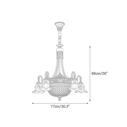 Cliveden Tulip Basket Chandelier