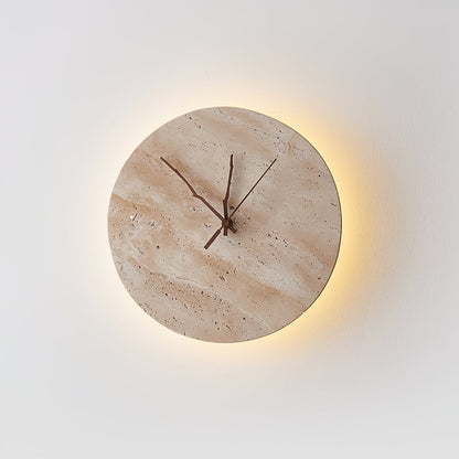 Clock Travertine Wall Lamp