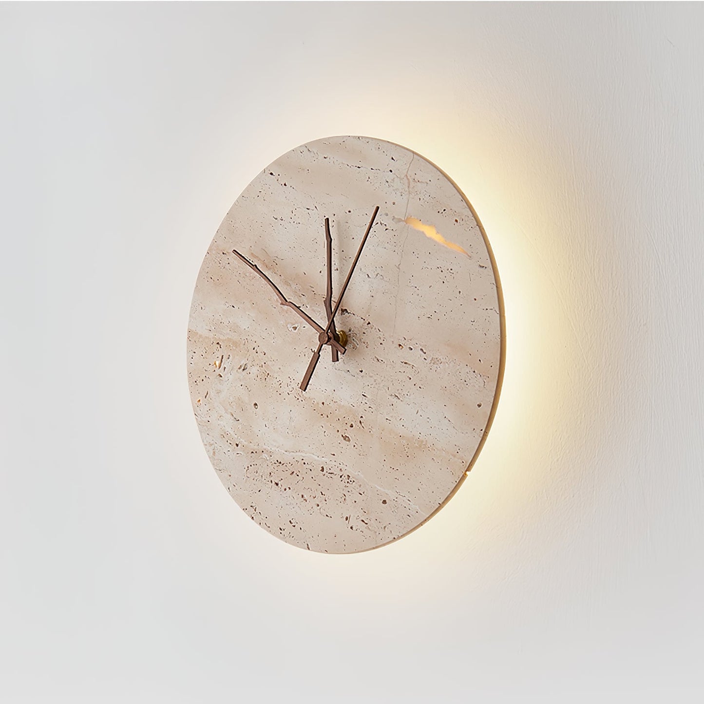 Clock Travertine Wall Lamp