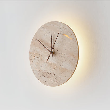 Clock Travertine Wall Lamp