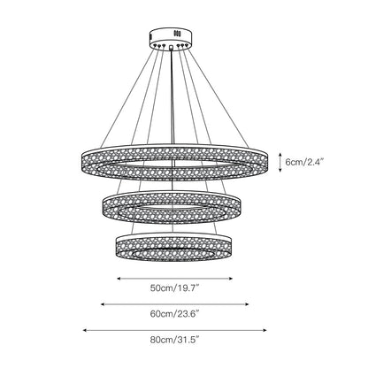 Coblitz Round LED Chandelier
