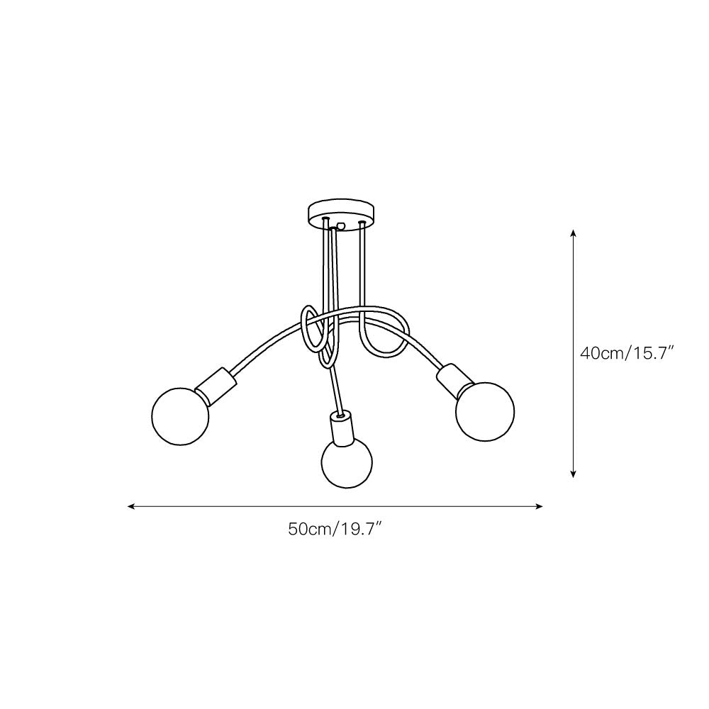 Colonial Sputnik Ceiling Lamp