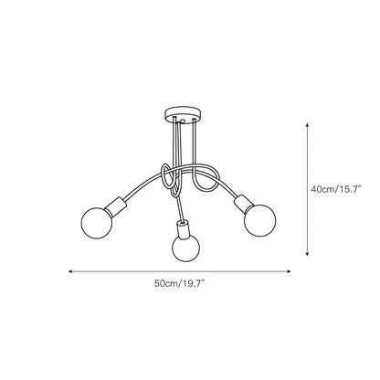 Colonial Sputnik Ceiling Lamp