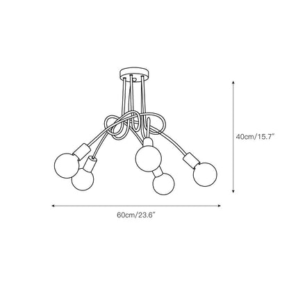 Colonial Sputnik Ceiling Lamp