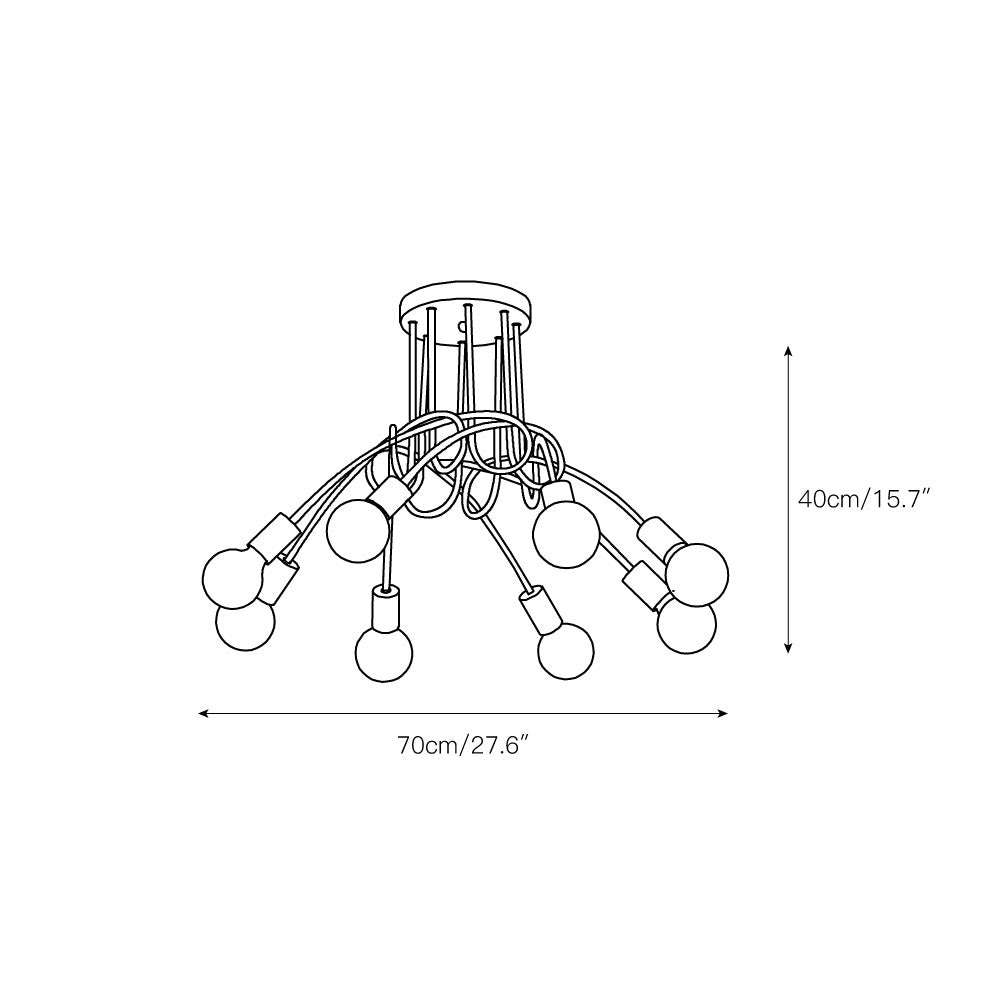 Colonial Sputnik Ceiling Lamp