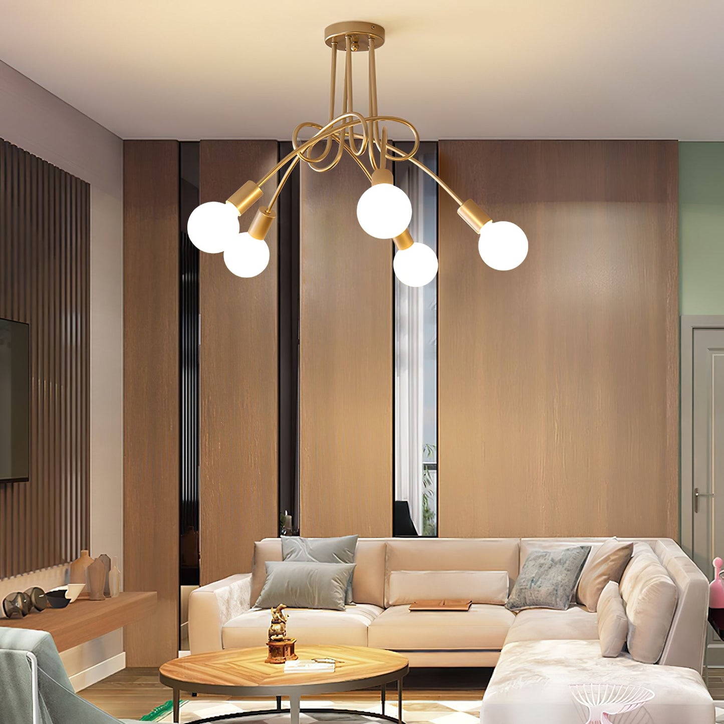 Colonial Sputnik Ceiling Lamp