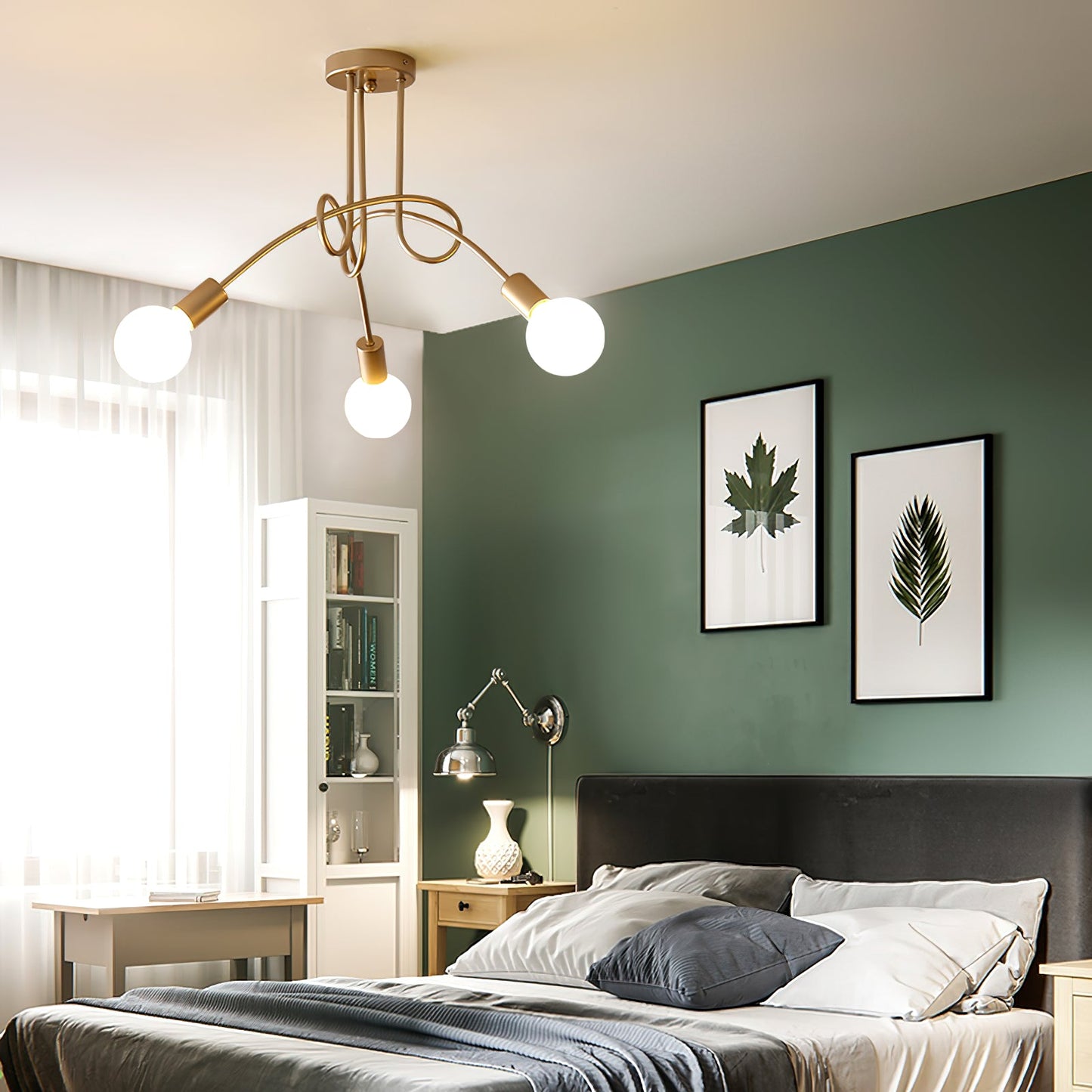 Colonial Sputnik Ceiling Lamp