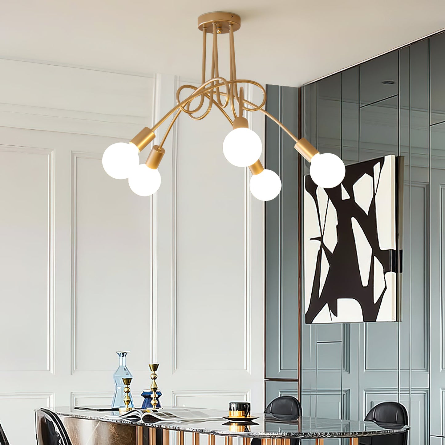 Colonial Sputnik Ceiling Lamp