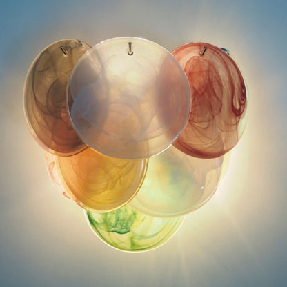 Colorful Murano Disc Wall Lamp