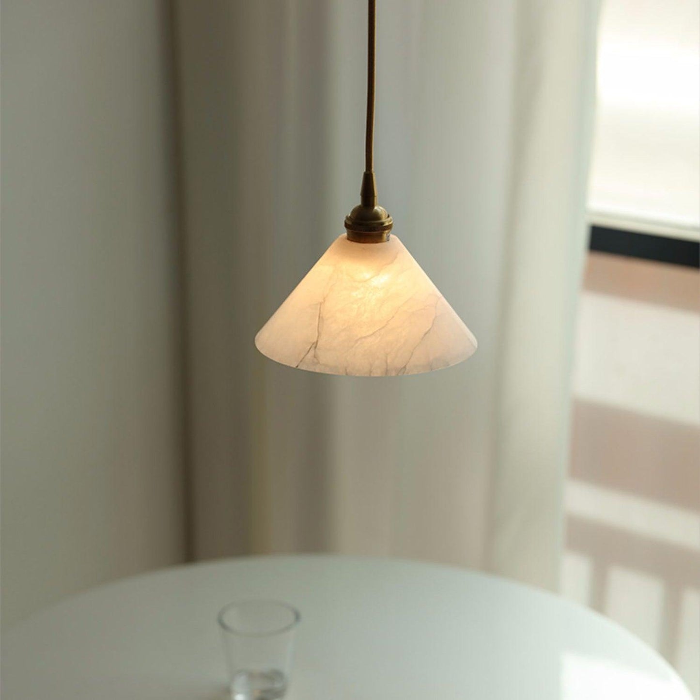 Conical Brass Pendant Lamp
