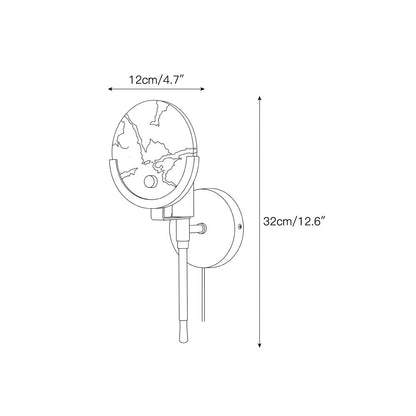 Crescent Cradle Alabaster Plug-in Wall Sconce