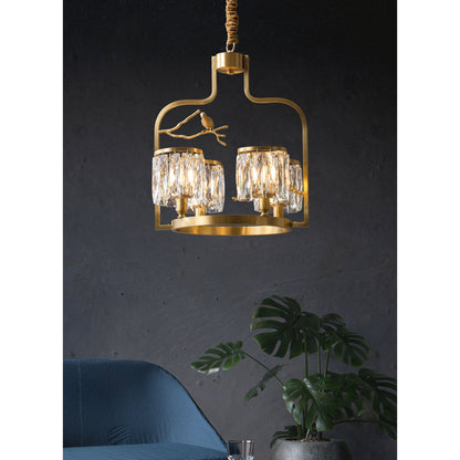Crystal Bird Chandelier
