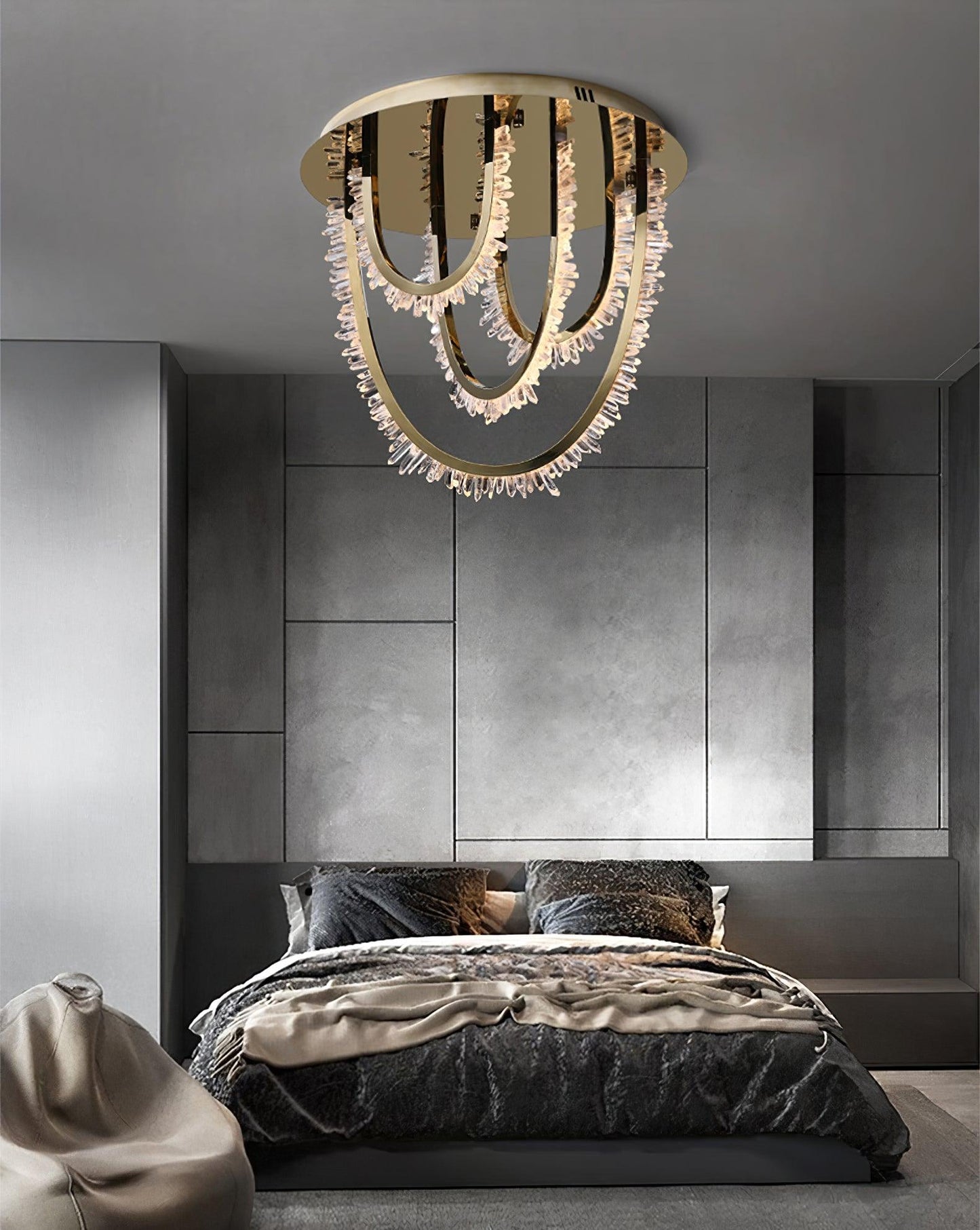 Crystal Corde Ceiling Light