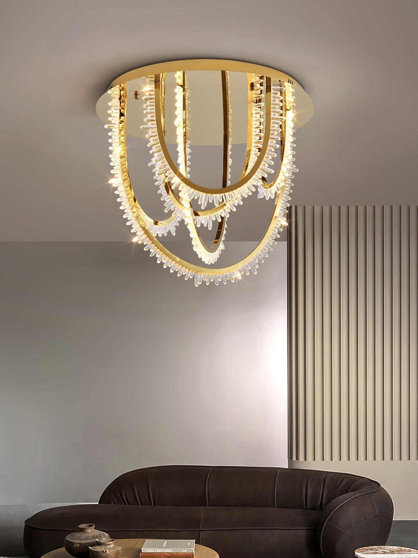 Crystal Corde Ceiling Light