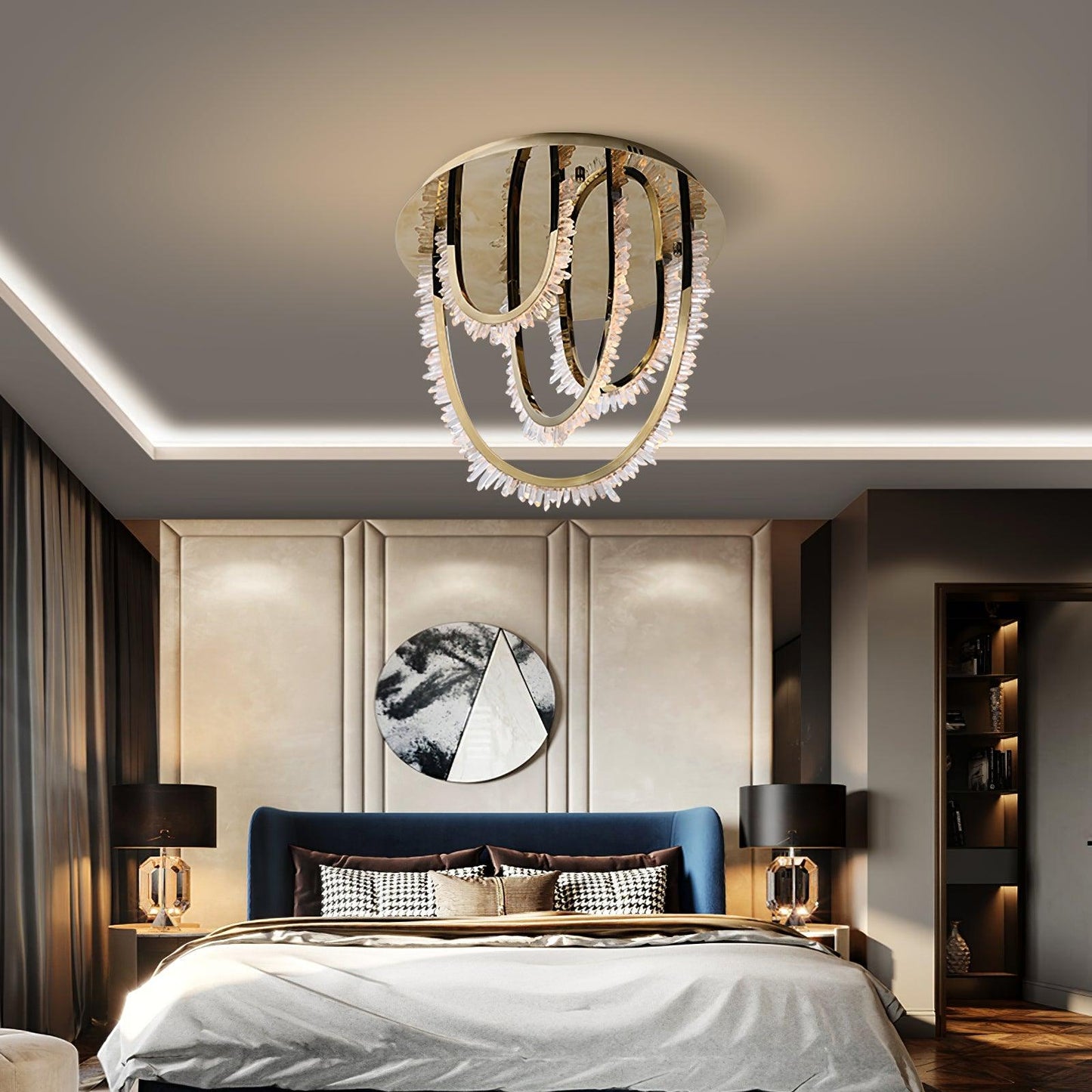 Crystal Corde Ceiling Light