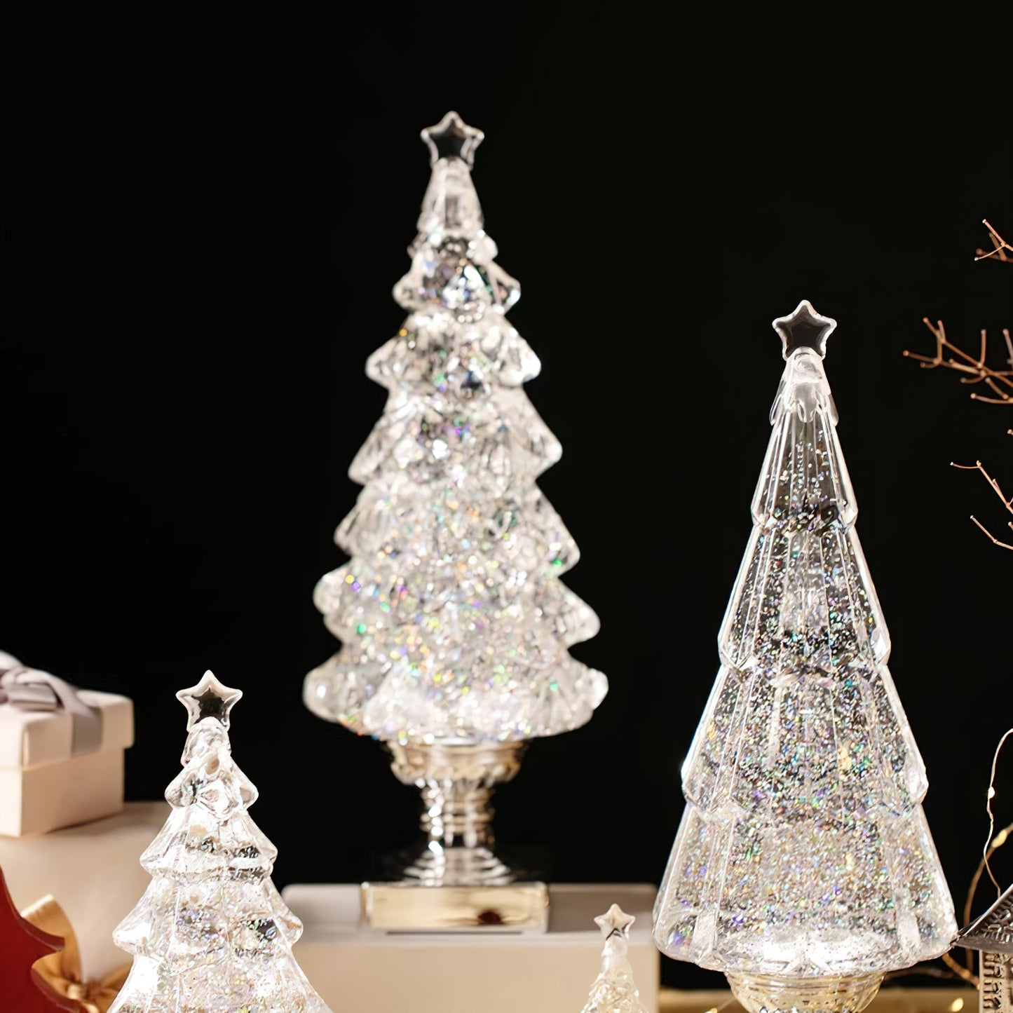 Crystal Xmas Tree Table Lamp (built-in battery)