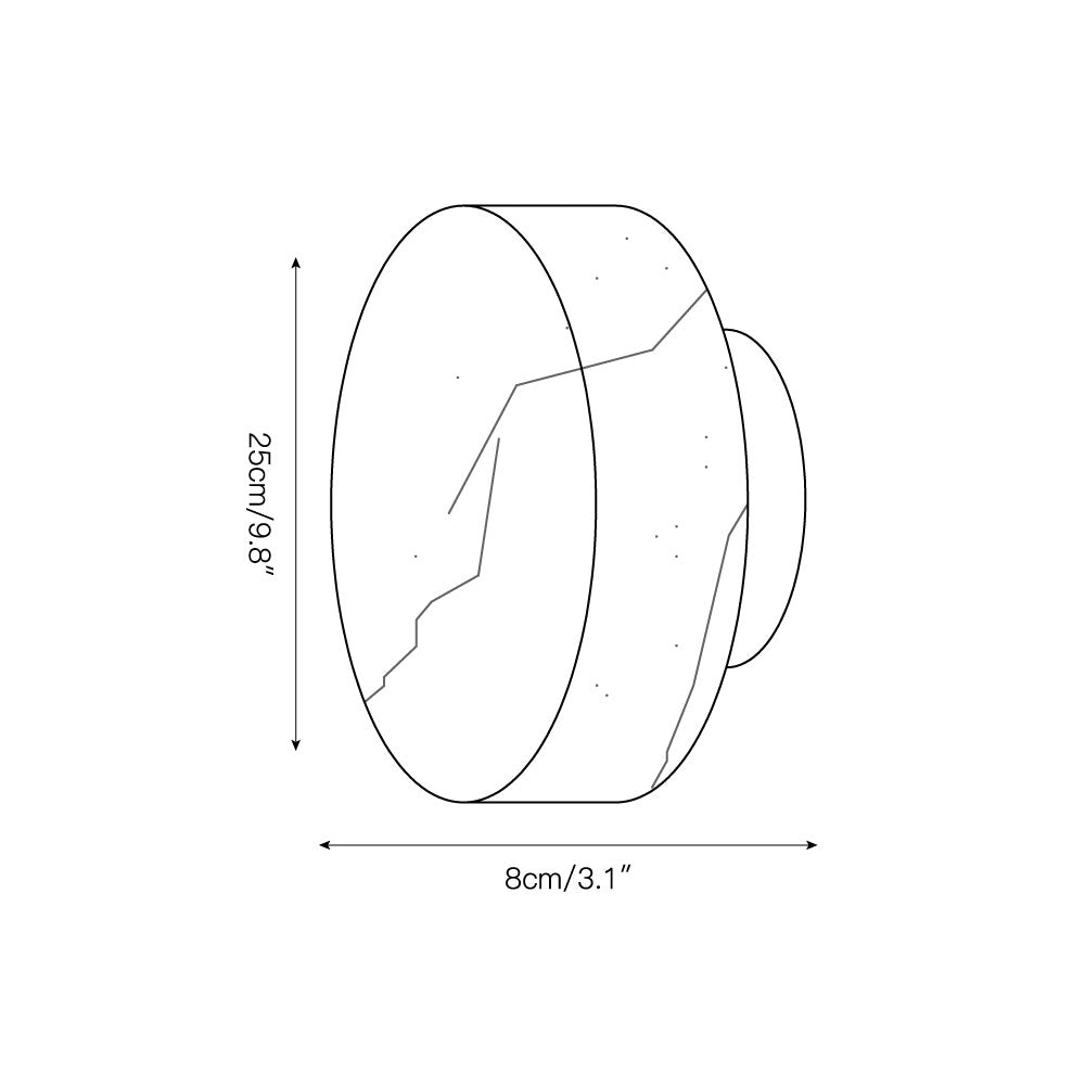 Cylindrical Alabaster Wall Lamp