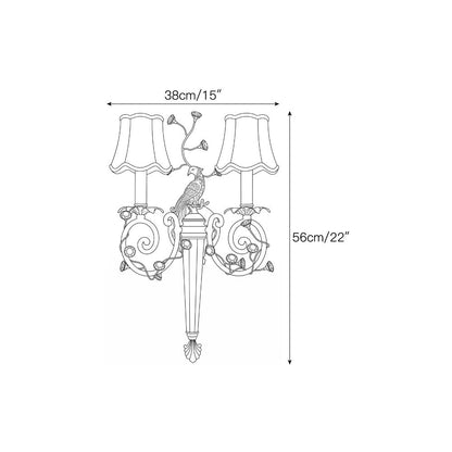 Delphia Peacock Wall Sconce