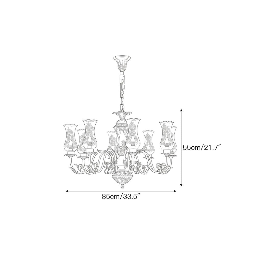 Delray Palm Chandelier