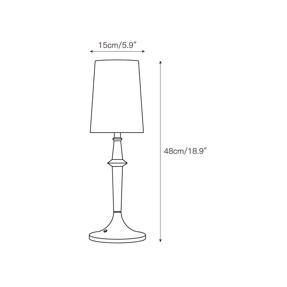 Devon Black Table Lamp (Built-in Battery)
