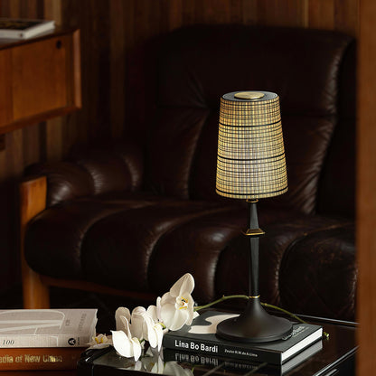 Devon Black Table Lamp (Built-in Battery)