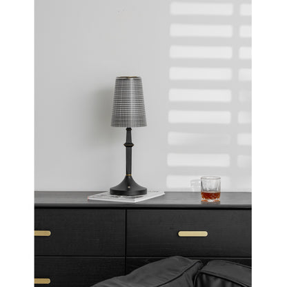 Devon Black Table Lamp (Built-in Battery)